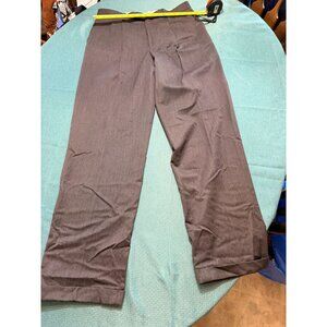 Bill Blass Select Mens Wool Dress Pants W34 L34 Brown Flat Front